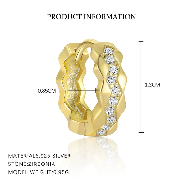 Wholesale Women's S925 Sterling Silver Geometric Zircon Fashion Earrings