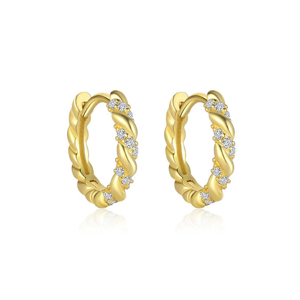 Wholesale Women's S925 Sterling Silver Geometric Zircon Fashion Earrings