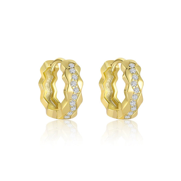 Wholesale Women's S925 Sterling Silver Geometric Zircon Fashion Earrings