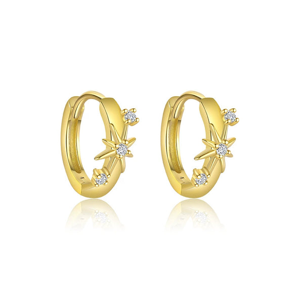 Wholesale Women's S925 Sterling Silver Geometric Zircon Fashion Earrings