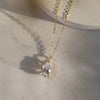 Wholesale Women's S925 Sterling Silver Geometric Zircon Pendant With Electroplating And Cross Chain