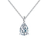 Wholesale Women's S925 Sterling Silver Geometric Zircon Pendant With Electroplating And Cross Chain