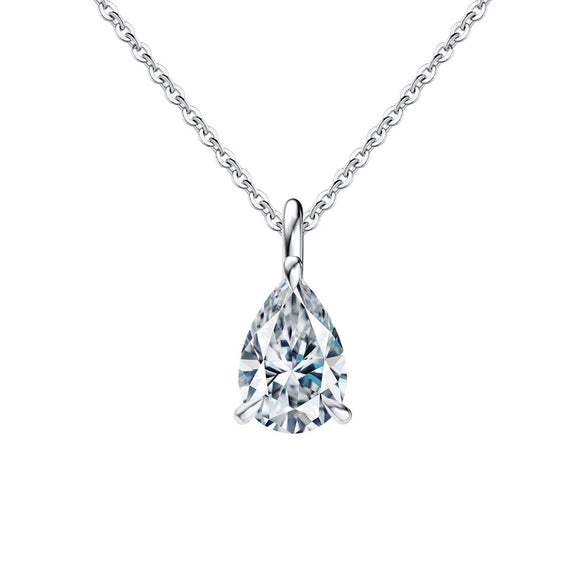 Wholesale Women's S925 Sterling Silver Geometric Zircon Pendant With Electroplating And Cross Chain