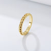 Wholesale Women's S925 Sterling Silver Goldplated Twist Geometric Ring