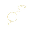 Wholesale Women's S925 Sterling Silver Hand Jewelry With Small Rice Bead Chain Finger Bracelet In Geometric Pattern And Real Gold Plated Electroplating Treatment