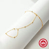 Wholesale Women's S925 Sterling Silver Hand Jewelry With Small Rice Bead Chain Finger Bracelet In Geometric Pattern And Real Gold Plated Electroplating Treatment