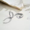 Wholesale Women's S925 Sterling Silver Heart Geometric Fashion Earrings With Platinum And 18K Gold Electroplating