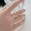 Wholesale Women's S925 Sterling Silver Heart Hollow Ring With Full Zircon Inlaid And Electroplating