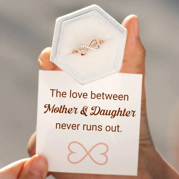 Wholesale Women's S925 Sterling Silver Heart Infinite Geometric Ring With Electroplating