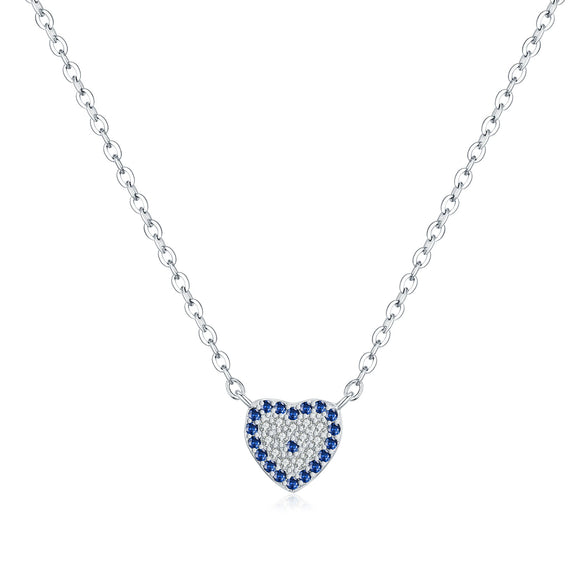 Wholesale Women's S925 Sterling Silver Heart Pendant Clavicle Chain With Electroplating And Light Luxury Style