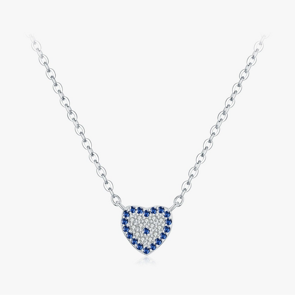 Wholesale Women's S925 Sterling Silver Heart Pendant Clavicle Chain With Electroplating And Light Luxury Style