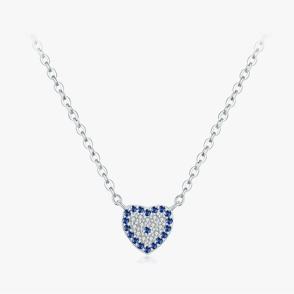 Wholesale Women's S925 Sterling Silver Heart Pendant Clavicle Chain With Electroplating And Light Luxury Style