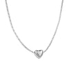 Wholesale Women's S925 Sterling Silver Heart Shape Clavicle Chain Necklace With Electroplating Design