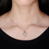 Wholesale Women's S925 Sterling Silver Heart Shape Necklace With Electroplating And Inlaid Zircon