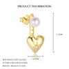 Wholesale Women's S925 Sterling Silver Heart Shaped Earrings Inlaid With Zircon Simple Light Luxury Style