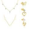 Wholesale Women's S925 Sterling Silver Heart Shaped Earrings Inlaid With Zircon Simple Light Luxury Style