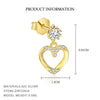 Wholesale Women's S925 Sterling Silver Heart Shaped Earrings Inlaid With Zircon Simple Light Luxury Style