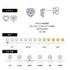 Wholesale Women's S925 Sterling Silver Heart Shaped Sweet Shine Full Diamond Earrings