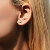 Wholesale Women's S925 Sterling Silver Heart Shaped Sweet Shine Full Diamond Earrings