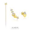 Wholesale Women's S925 Sterling Silver Heart Shaped Zircon Earrings Sweet Style