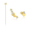 Wholesale Women's S925 Sterling Silver Heart Shaped Zircon Earrings Sweet Style