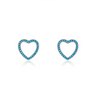 Wholesale Women's S925 Sterling Silver Heartshaped Carved Microinlay Cute Simple Highend Sense Imitation Allergy Earrings