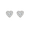 Wholesale Women's S925 Sterling Silver Heartshaped Diamond Zircon Earrings With Electroplating Classic Love Style