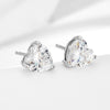 Wholesale Women's S925 Sterling Silver Heartshaped Diamonddesigned Earrings