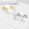 Wholesale Women's S925 Sterling Silver Heartshaped Diamonddesigned Earrings