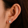 Wholesale Women's S925 Sterling Silver Heartshaped Diamonddesigned Earrings