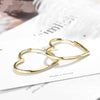 Wholesale Women's S925 Sterling Silver Heartshaped Fashion Exaggerated Polished Earrings