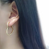 Wholesale Women's S925 Sterling Silver Heartshaped Fashion Exaggerated Polished Earrings