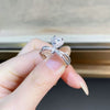 Wholesale Women's S925 Sterling Silver Heartshaped Love Moissanite Ring With Electroplating