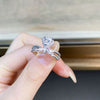 Wholesale Women's S925 Sterling Silver Heartshaped Love Moissanite Ring With Electroplating