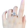 Wholesale Women's S925 Sterling Silver Heartshaped Love Moissanite Ring With Electroplating