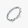 Wholesale Women's S925 Sterling Silver Heartshaped Micro Inlay Hollow Ring Original Design Fashion Stacked Style