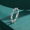 Wholesale Women's S925 Sterling Silver Heartshaped Micro Inlay Hollow Ring Original Design Fashion Stacked Style