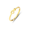 Wholesale Women's S925 Sterling Silver Heartshaped Plain Stacked Ring Electroplated