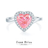 Wholesale Women's S925 Sterling Silver Heartshaped Ring Set With Diamonds Simple Luxury Style