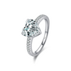 Wholesale Women's S925 Sterling Silver Heartshaped Ring With Zircon Inlay