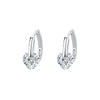 Wholesale Women's S925 Sterling Silver Heartshaped Zircon Earrings Light Luxury Fashion