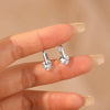 Wholesale Women's S925 Sterling Silver Heartshaped Zircon Earrings Light Luxury Fashion
