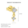 Wholesale Women's S925 Sterling Silver Heartshaped Zircon Earrings