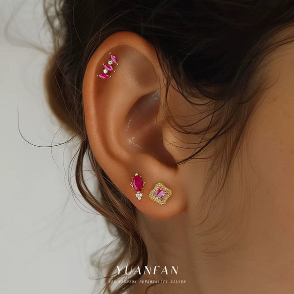 Wholesale Women's S925 Sterling Silver Heartshaped Zircon Earrings