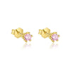 Wholesale Women's S925 Sterling Silver Heartshaped Zircon Earrings