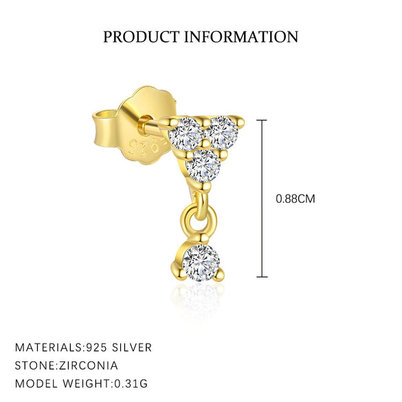 Wholesale Women's S925 Sterling Silver Heartshaped Zircon Earrings
