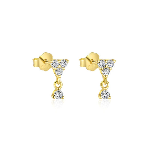 Wholesale Women's S925 Sterling Silver Heartshaped Zircon Earrings