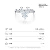 Wholesale Women's S925 Sterling Silver Heartshaped Zircon Geometric Square Open Ring Simple Style