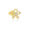 Wholesale Women's S925 Sterling Silver Hollow Flower Earrings Set With Zircon