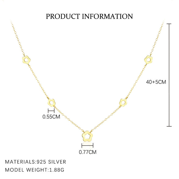 Wholesale Women's S925 Sterling Silver Hollow Flower Earrings Set With Zircon